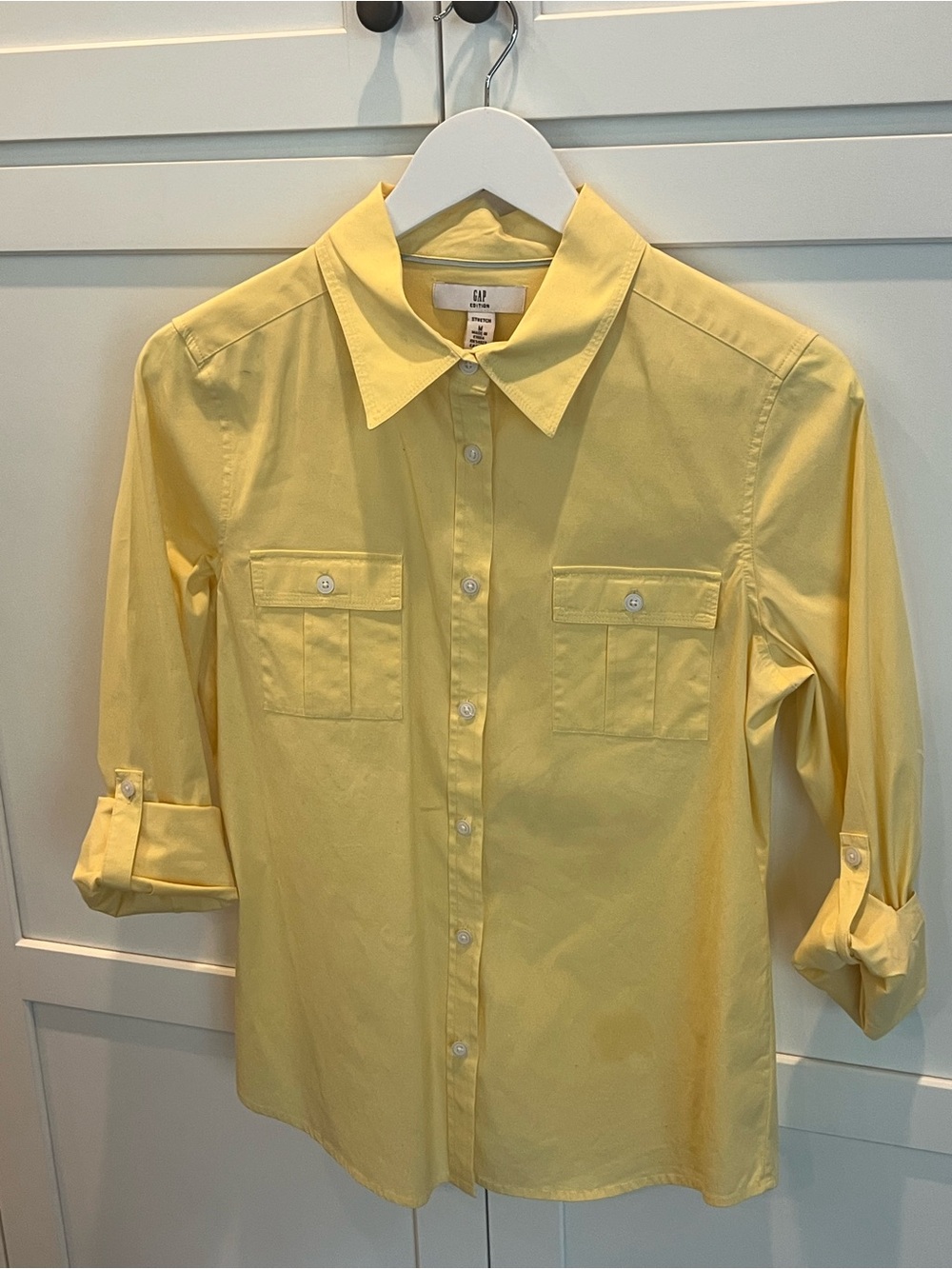 GAP Women’s Yellow Button-Up Shirt